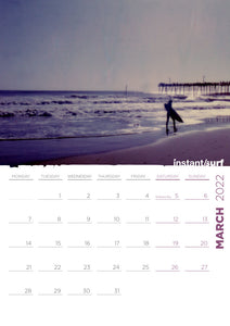 Instant Surf polaroiod calendar 2022 March