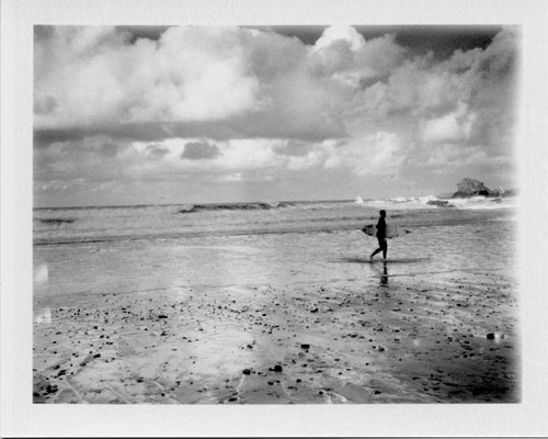 Polaroid of a winters day surf St Agnes
