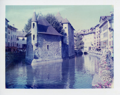 Polaroid image of Old Town, Annecy