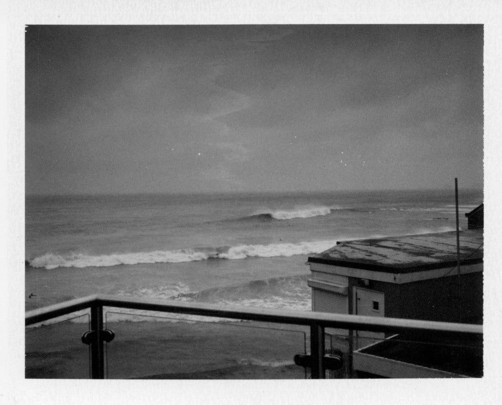 A view of winter surf shot on polaroid 